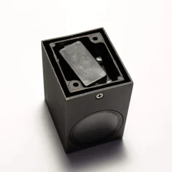 AALBORG Wandleuchte Down Außenbereich Braun Antik