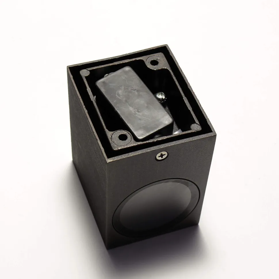 AALBORG Wandleuchte Down Außenbereich Braun Antik