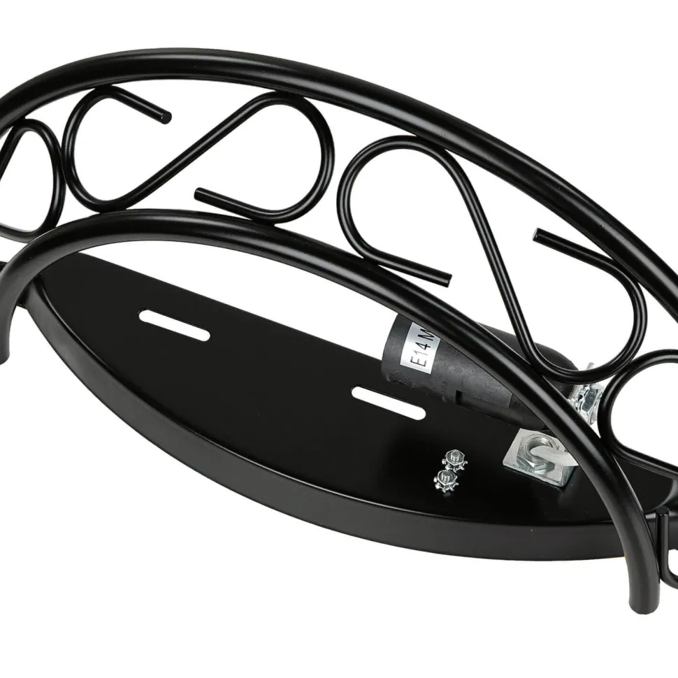 Alabaster Glas Wandleuchte Schwarz ATHEN rustikal