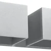 Aluminium Wandleuchte Grau eckig Up Down 2x G9 GEO