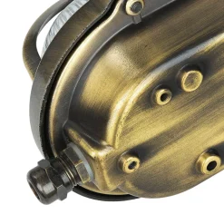 Antike Außenlampe Wand Echt-Messing SKIATHOS