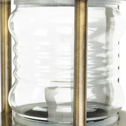 Antike Außenleuchte Sockellampe MYKO Echt-Messing