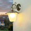 Antike Lampe außen Messing Glas Rustikal ANDROS