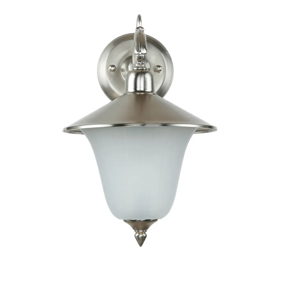 Antike Lampe außen Messing Glas Rustikal ANDROS