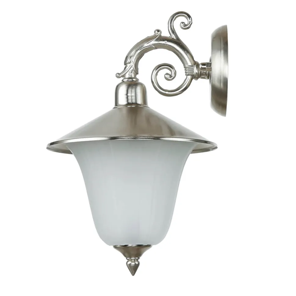 Antike Lampe außen Messing Glas Rustikal ANDROS