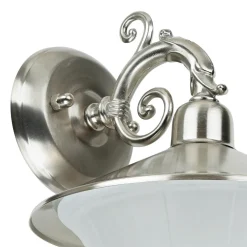 Antike Lampe außen Messing Glas Rustikal ANDROS