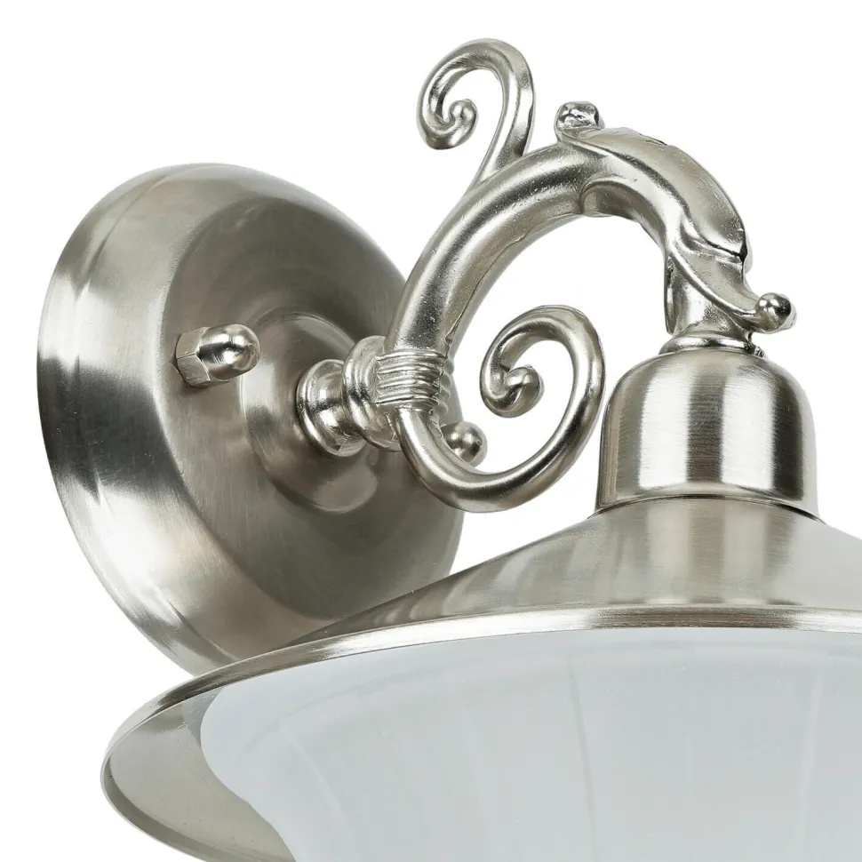 Antike Lampe außen Messing Glas Rustikal ANDROS