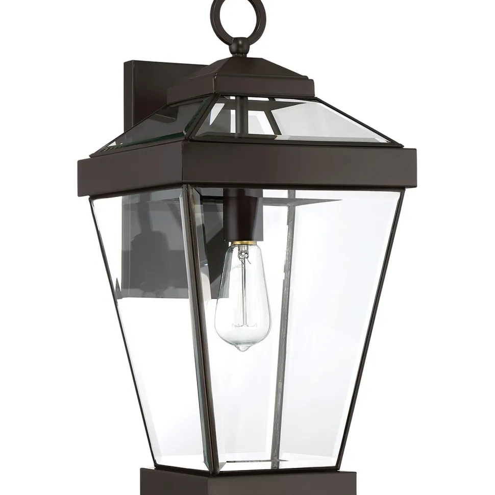 Antike Wandleuchte IP44 Vintage Metall Glas E27