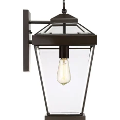 Antike Wandleuchte IP44 Vintage Metall Glas E27