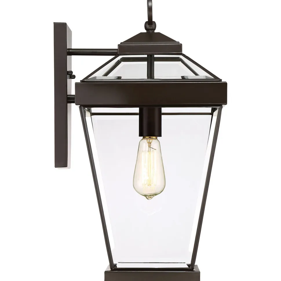 Antike Wandleuchte IP44 Vintage Metall Glas E27