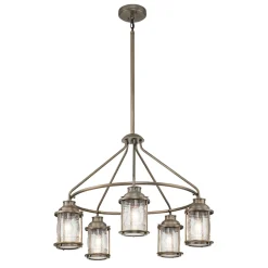 Außen Deckenleuchte verstellbar B: 62,5 cm 5x E27 IP44