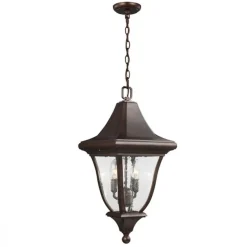 Außen Hängelampe Braun Rustikal Aluminium Glas SOUTH