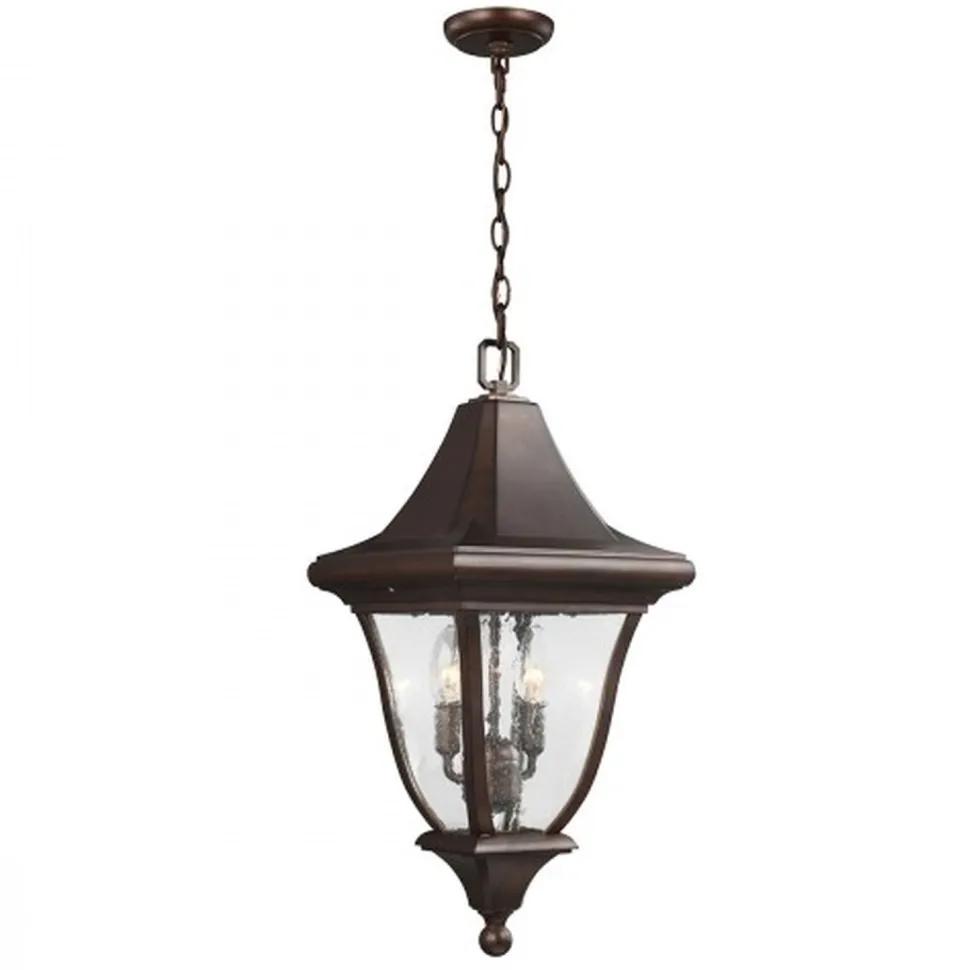 Außen Hängelampe Braun Rustikal Aluminium Glas SOUTH