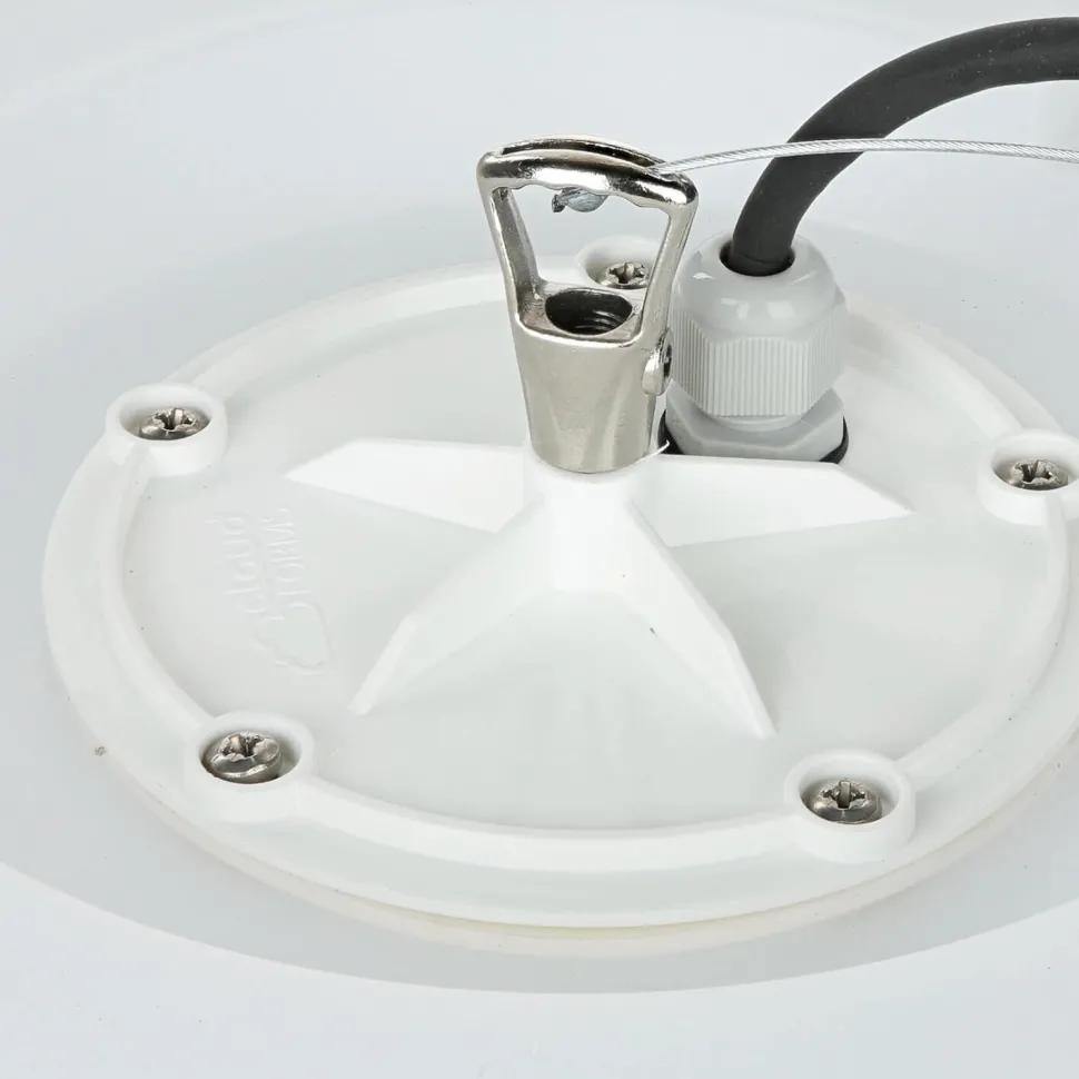 Außen Hängeleuchte Weiß rund Ø45cm