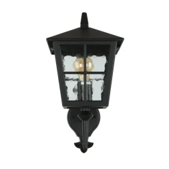 Außen Laterne Schwarz Aluminium IP43 Rustikal LUDGER