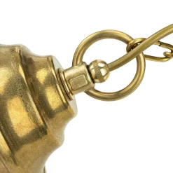 Außen Pendelleuchte Messing Riffelglas IP54 rostfrei