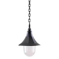 Außen Pendelleuchte Schwarz Ø25cm IP44 wetterfest