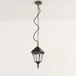 Außen Pendelleuchte Silber Antik regenfest TOSCANA