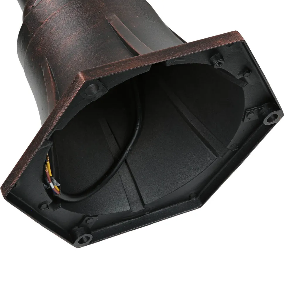 Außen Stehlampe Bronze Antik Ornament Glas E27 AMUR