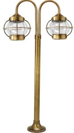 Außen Stehlampe Messing Maritim H:85cm Garten