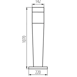 Außen Stehlampe Modern 107 cm Grau Weiß IP44 FLANNA