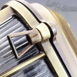 Außen Stehleuchte Antik 2-flmg aus Echt-Messing