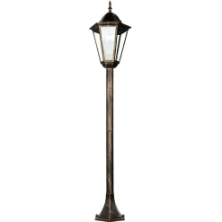Außen Stehleuchte Schwarz Kupfer wetterfest 1,13m BRISTOL II