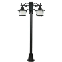 Außen Stehleuchte Schwarz 2-flmg rustikal OTHONOI