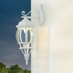 Außen Wandlampe BREST Gartenlaterne weiß wetterfest