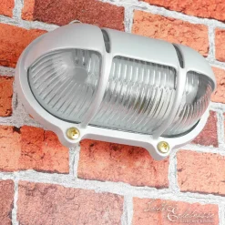 Außen Wandlampe Grau aus Echt-Messing SKIATHOS