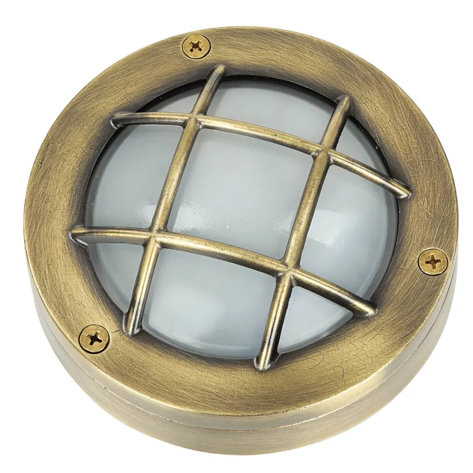 Außen Wandlampe Messing Maritim rund IP64 Haus Tür