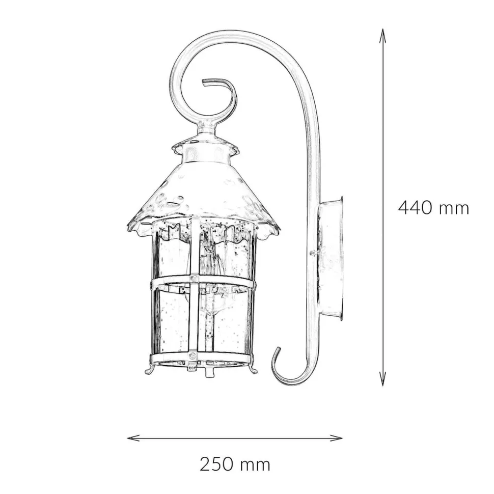 Außen Wandlampe Schwarz regenfest Rustikal TOURNAI