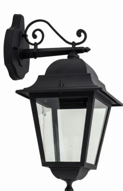 Außen Wandleuchte antik Schwarz Aluminium IP44 Rustikal