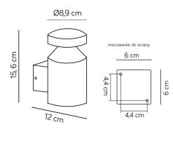 Außen Wandleuchte LED Anthrazit IP44 Edelstahl