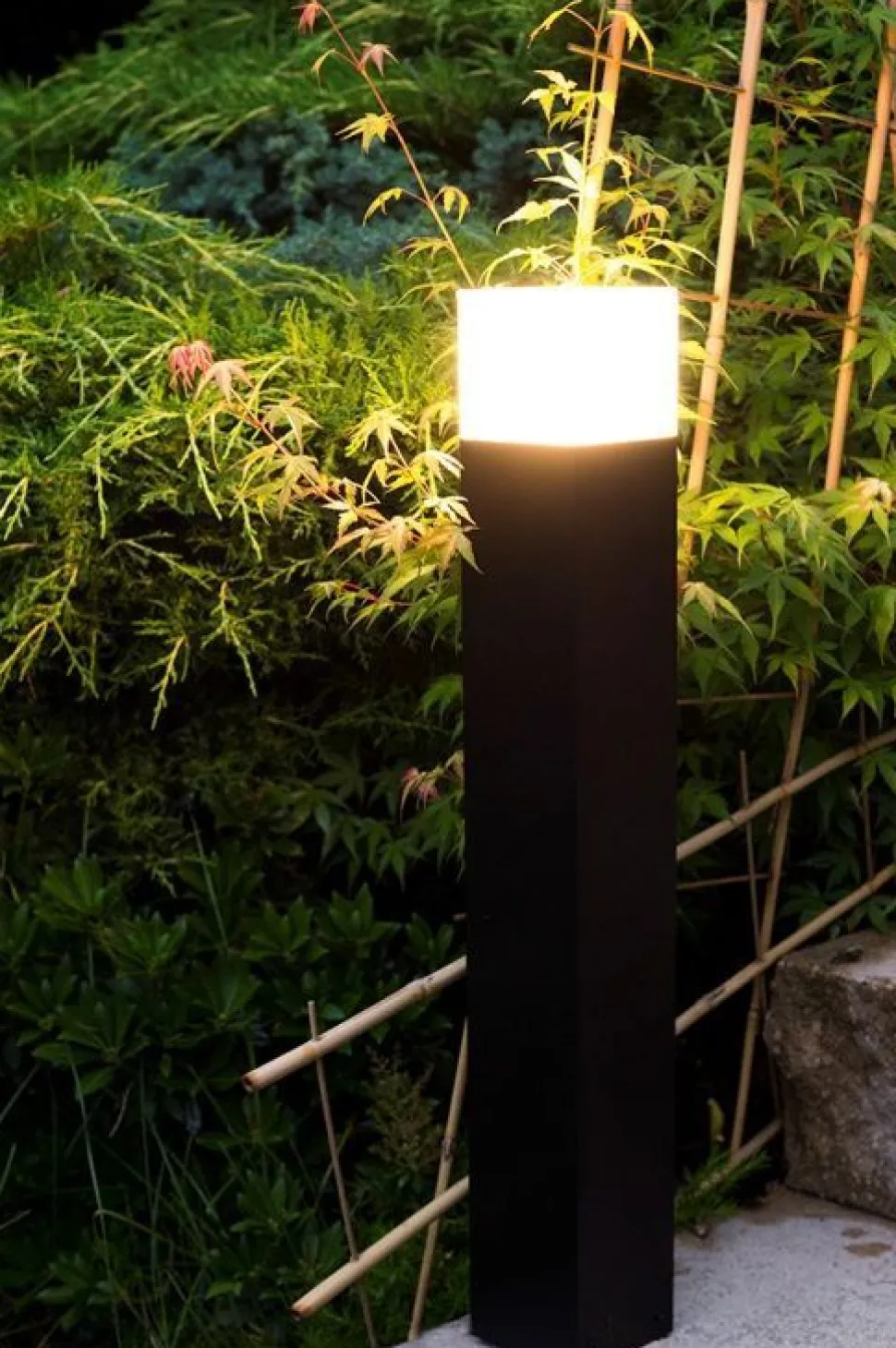 Außenlampe Decke in Silber IP44 eckig blendarm