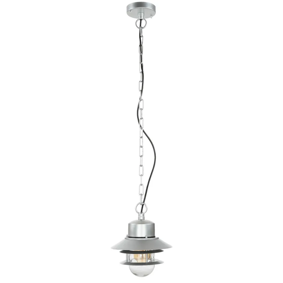 Außenlampe Edelstahl E27 IP44 in Silber Maritim