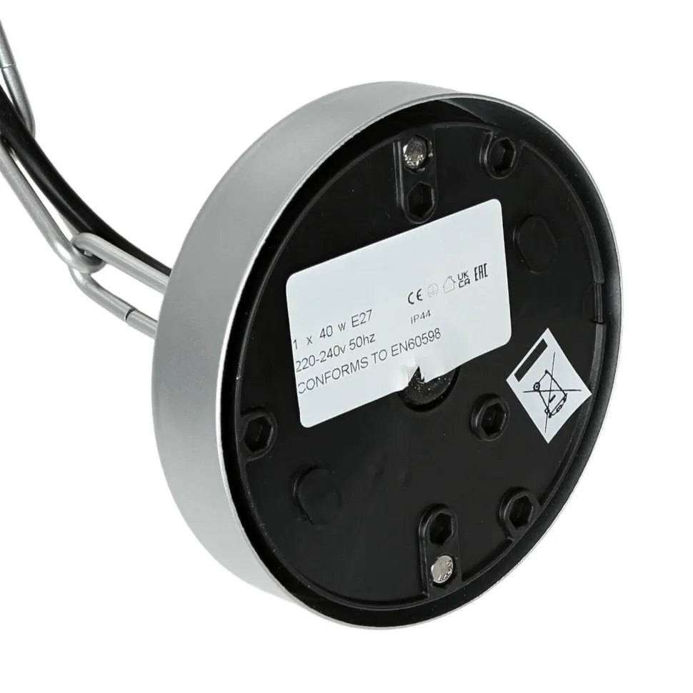 Außenlampe Edelstahl E27 IP44 in Silber Maritim