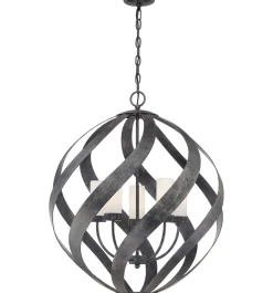 Außenlampe hängend Ø 66 cm groß höhenverstellbar IP44 E14