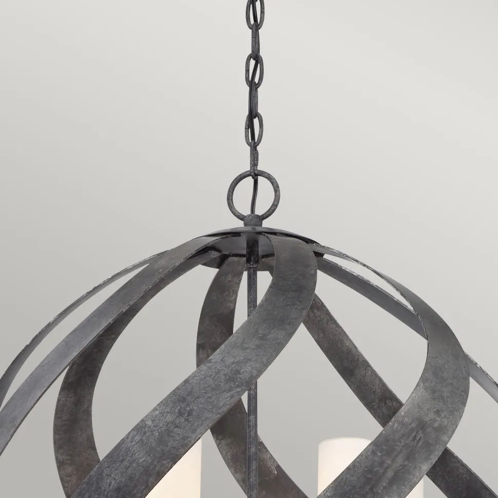 Außenlampe hängend Ø 66 cm groß höhenverstellbar IP44 E14