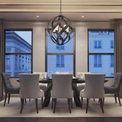 Außenlampe hängend Ø 66 cm groß höhenverstellbar IP44 E14