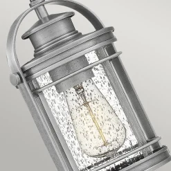 Außenlampe hängend Glas Alu E27 IP44 höhenverstellbar Maritim