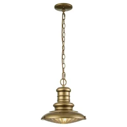 Außenlampe IP44 D: 30,5 cm E27 in Messing antik Vintage