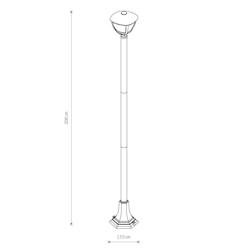 Außenlampe IP44 Schwarz E27 200 cm Aluminium Modern