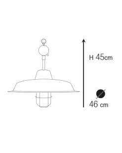 Außenlampe Messing Glas D: 46 cm IP44 in E27 rund LITOS