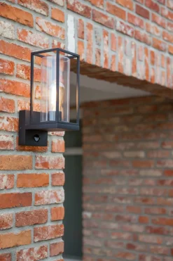 Außenlampe mit Bewegungsmelder Anthrazit IP44 ELLAYINA