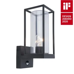 Außenlampe mit Bewegungsmelder Anthrazit IP44 ELLAYINA