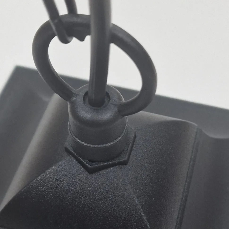 Außenlampe Schwarz IP44 E27 Glas Aluminium Rustikal