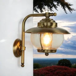 Außenlampe Terrasse aus Messing in Antik PYRGOS