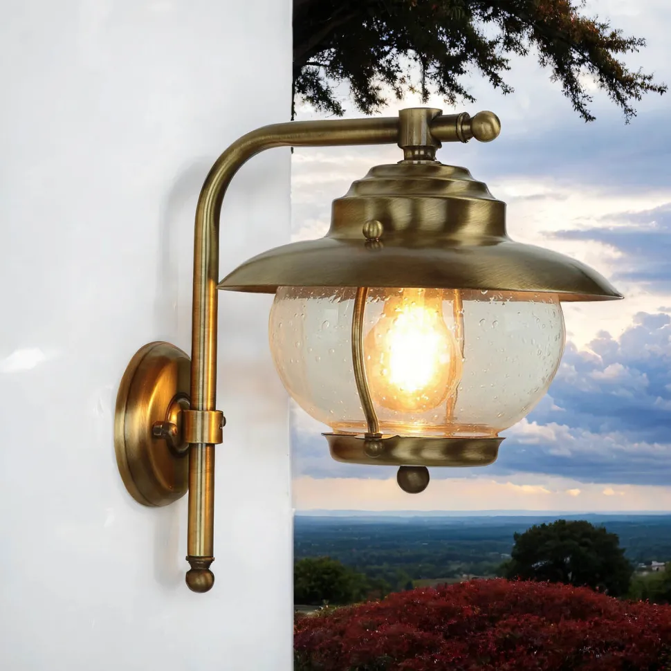 Außenlampe Terrasse aus Messing in Antik PYRGOS