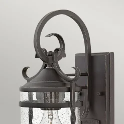 Außenlampe Vintage Aluminium Glas E27 IP44 33 cm hoch